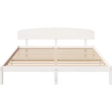 vidaXL krevetni okvir s uzglavljem bijeli 180x200 cm od punog bora | shoptok.hr