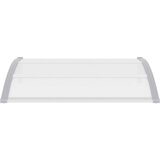  Nadstrešnica za vrata siva i prozirna 120 x 80 cm PC | shoptok.hr
