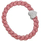 Woven Silver Heart Flamingo Pink gumice za kosu