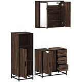 vidaXL 3-dijelni set kupaonskog namještaja boja smeđeg hrasta drveni | shoptok.hr