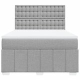  Krevet box spring s madracem svjetlosivi 140x200 cm od tkanine | shoptok.hr