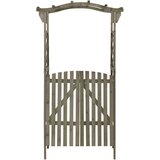  Pergola s vratima 116 x 40 x 204 cm siva od masivne jelovine | shoptok.hr