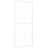  Klizna vrata od stakla ESG i aluminija 90 x 205 cm bijela | shoptok.hr