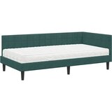  Kutni krevetni okvir s madracem 2 kom. Tamnozelena 90 x 200 cm | Shoptok.si