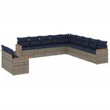  11-dijelni vrtni set s jastucima, sivi poliratan | shoptok.hr