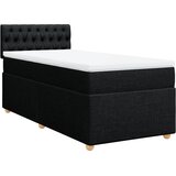  Krevet s oprugama i madracem crni 90x200 cm od tkanine | shoptok.hr