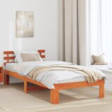  Konstrukcija postelje Rjava 90 x 200 cm Trden borov les, (5000022834) | Shoptok.si