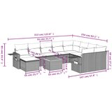  11-dijelni set vrtnih sofa od poliratana s jastucima crni | shoptok.hr