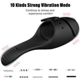 Leopard dvomotorni makro vibrator z možnostjo polnjenja (črn) | Shoptok.si