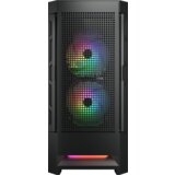 Cougar | Case Airface RGB Black | PC Case | Mid Tower / Mesh Front Panel / 2 x 140mm ARGB Fans / 1x 120mm ARGB Fan / TG Left Panel / Black - CGR-5ZD1B-AIR-RGB | Shoptok.si
