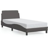  The Living Store Posteljni okvir z vzglavjem siv 90x190 cm umetno usnje - Posteljni Okvir, (21498808) | Shoptok.si