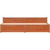  Konstrukcija postelje Voščeno rjava 180 x 200 cm Trdna borovina | Shoptok.si