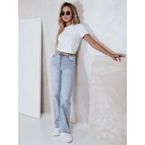 DStreet Jeansy damskie z wysokim stanem wide leg jasnoniebieskie | Shoptok.si