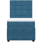 Box spring krevet s madracem tamnoplavi 80 x 200 cm baršunasti | shoptok.hr
