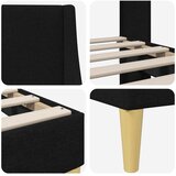  Krevetna konstrukcija Jednobojno Crna 100 x 200 cm tkanina | shoptok.hr