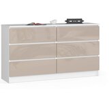 AKORD KOMODA K140 6SZ CLP CAPUCCINO GLOSS, (21703251) Cene