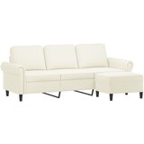  Trosjed s tabureom krem 180 cm baršunasti | shoptok.hr