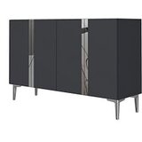 Hanah home komoda s ladicama, antracit Slike
