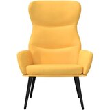  Stolica za opuštanje sa stolcem boja senfa od tkanine | shoptok.hr