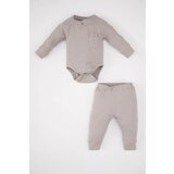 Defacto Baby Boy Ribbed Camisole Snap Body Bottom 2 Piece Set Cene