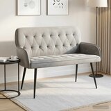  Dvosjed s metalnim nogama 2-sjedalo Svjetlosiva Baršun | shoptok.hr