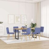  Blagovaonske stolice od tkanine 6 kom traper-plava | shoptok.hr