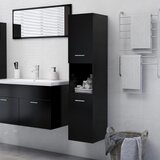 Furnova Kopalniška omarica črna 30x30x130 cm iverna plošča, (21947172) | Shoptok.si