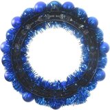 vidaXL Vijenci s božićnim kuglicama 2 pcs Plava 33 x 33 x 7 cm | shoptok.hr