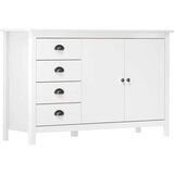 vidaXL Komoda Hill Range bela 130x40x80 cm trdna borovina Cene