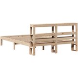  Okvir kreveta s uzglavljem 140 x 190 cm od masivne borovine | shoptok.hr