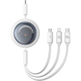 BZ Baseus Free2Draw Retractable Kabel USB-C do Lightning/USB-C/micro USB 100W 1,1m - Beli, (22006857) | Shoptok.si
