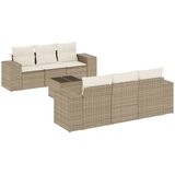  7-dijelni set vrtnih sofa od poliratana s jastucima bež 83 x 62 x 69 cm | shoptok.hr
