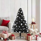  Umjetno predsvijetljeno božićno drvce Crna 150 cm PVC | shoptok.hr
