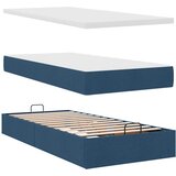  Otomanski okvir kreveta s madraca plavi 90x190cm od tkanine | shoptok.hr