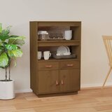 The Living Store Visoka omara medeno rjava 67x40x108,5 cm trdna borovina - Visoka Omara, (21435533) Cene