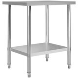  Radni stol 80 x 60 x 85 cm od nehrđajućeg čelika | shoptok.hr