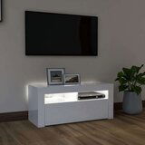 vidaXL TV ormarić s LED svjetlima visoki sjaj bijeli 90 x 35 x 40 cm | shoptok.hr