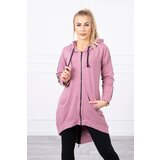 Kesi Sweatshirt with back zip dark pink Cene