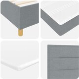  Okvir kreveta s madracem Set od 2 Svijetlosiva Tkanina | shoptok.hr
