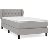  Box spring postelja z vzmetnico svetlo siva 80x200 cm blago, (20726909) | Shoptok.si