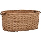 vidaXL Košara za drva z ročaji za prenašanje 78x54x34 cm naravna vrba Cene