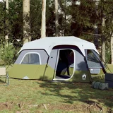 Šator za kampiranje svjetlozeleni od zatamnjene tkanine LED