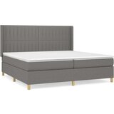  Krevet s oprugama i madracem tamnosivi 200 x 200 cm od tkanine | shoptok.hr
