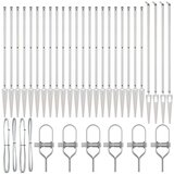  Stupovi Ograde s Oštricom 26 kom Ø32 mm 180 cm Galvanizirano Čelik | shoptok.hr