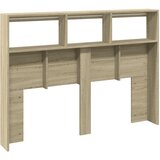 Ormarić za uzglavlje s LED svjetlima boja hrasta 140x17x102 cm | shoptok.hr