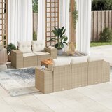  6-dijelni set vrtnih sofa s jastucima bež od poliratana | shoptok.hr