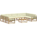  Set vanjskih sofa 10 kom. Bijela i krem | shoptok.hr