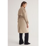 Trendyol Trench coat sa zatvaračem u bež boji Dugačka vodootporna funkcija krem | ružičasta | ePonuda.com