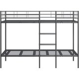 vidaXL Dvoposteljna postelja brez vzmetnice črna 90x190 cm jeklo | Shoptok.si
