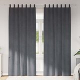  Zavjese za zamračivanje 2 kom. Svjetlosiva 140 x 245 cm Baršun | shoptok.hr